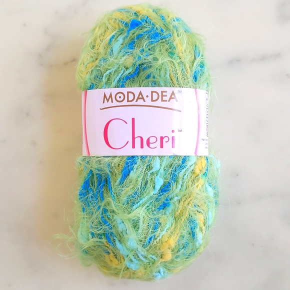NWT.Moda Dea Cheri Lime Green, Yellow & Blue Eyelash Yarn Skein Lot 50958. 7pcs. - Picture 2 of 5